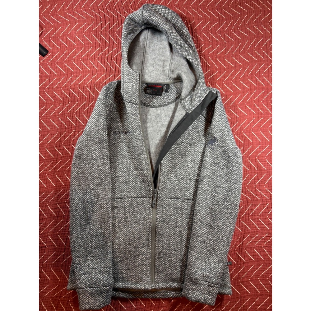 Mammut Women's‎ Gray Hooded Zip-Up Jacket Size Small – Lightweight Knit - Picture 3 of 8